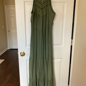 Luxology Olive Green Maxi Dress